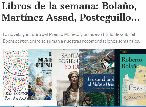 Libros De La Semana Bola O Mart Nez Assad Posteguillo Resonancias