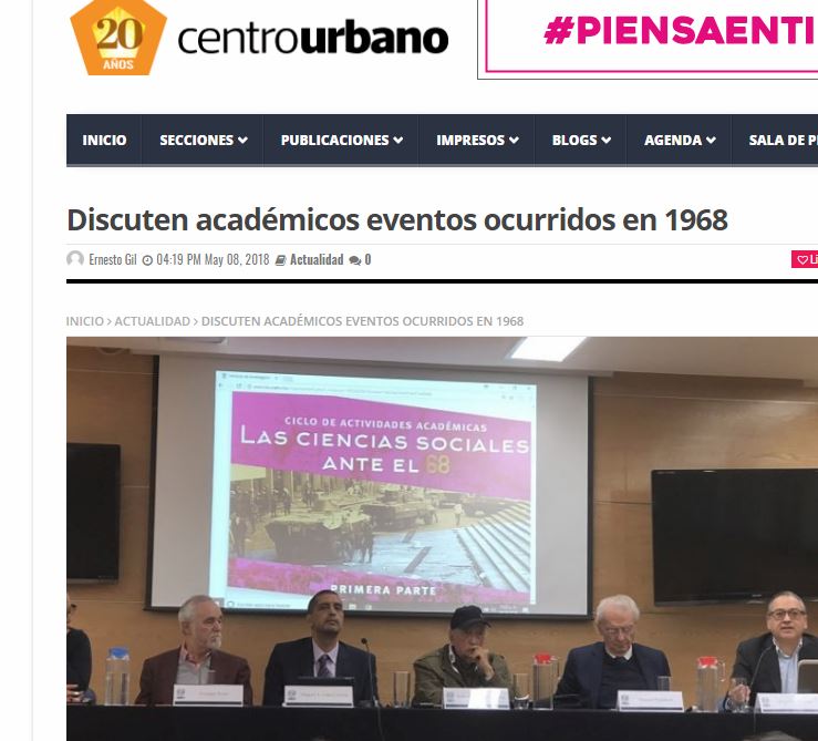 Lee más sobre el artículo Discuten académicos eventos ocurridos en 1968