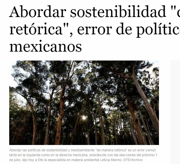 Lee más sobre el artículo Sostenibilidad “de manera retórica”, error de políticos mexicanos