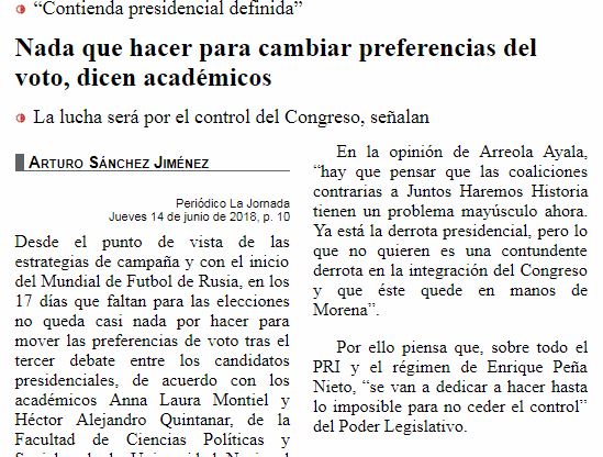 Lee más sobre el artículo Nada que hacer para cambiar preferencias del voto, dicen académicos