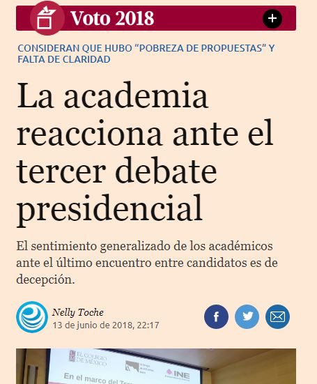 Lee más sobre el artículo La academia reacciona ante el tercer debate presidencial