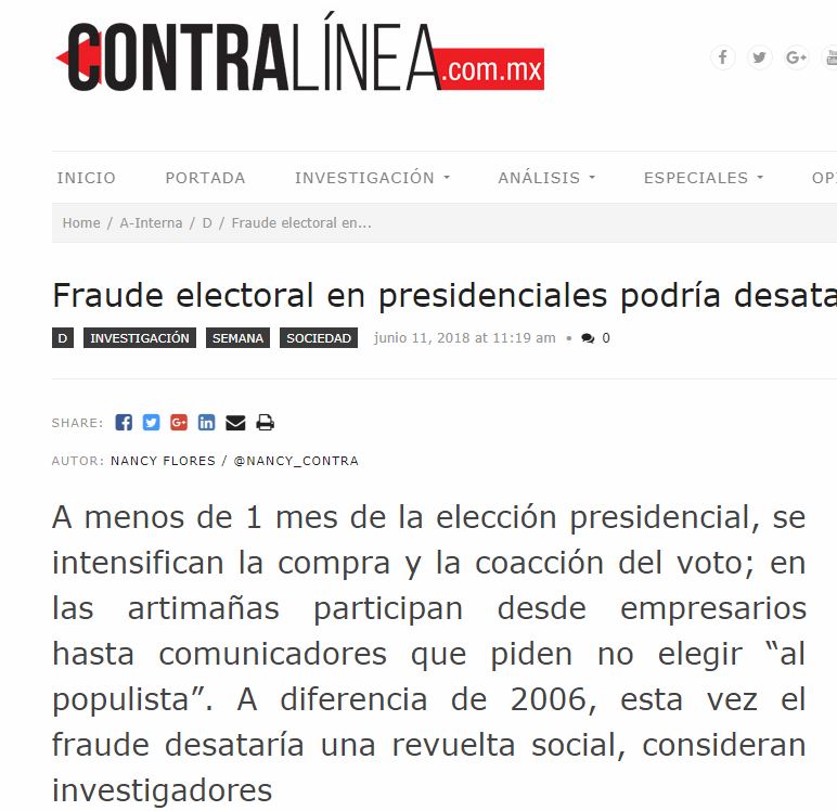 Lee más sobre el artículo Fraude electoral en presidenciales podría desatar revuelta social