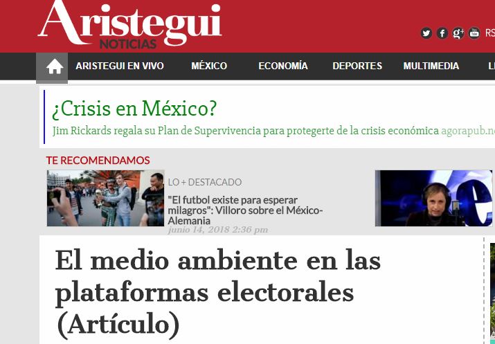 Lee más sobre el artículo El medio ambiente en las plataformas electorales