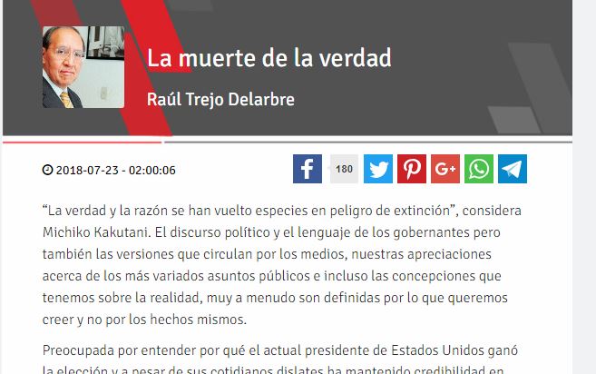 Lee más sobre el artículo La muerte de la verdad