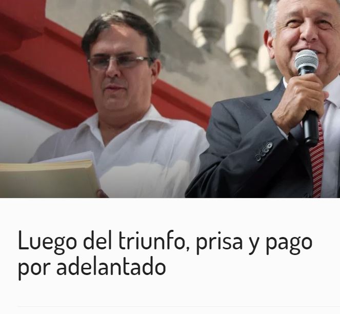 Lee más sobre el artículo Luego del triunfo, prisa y pago por adelantado parrafo