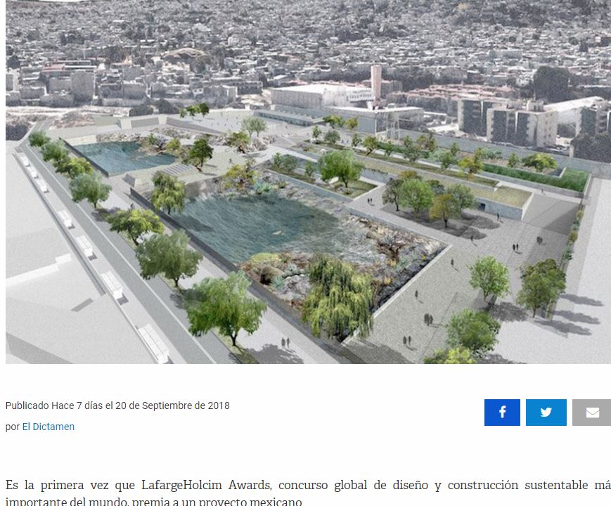 Lee más sobre el artículo Entregan premio a investigadores de UNAM por proyecto’Parque Hídrico la Quebradora’