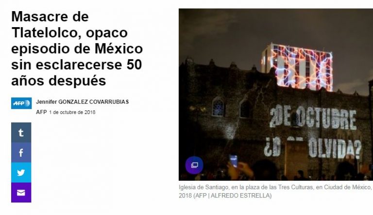 Lee más sobre el artículo Masacre de Tlatelolco, opaco episodio de México sin esclarecerse 50 años después