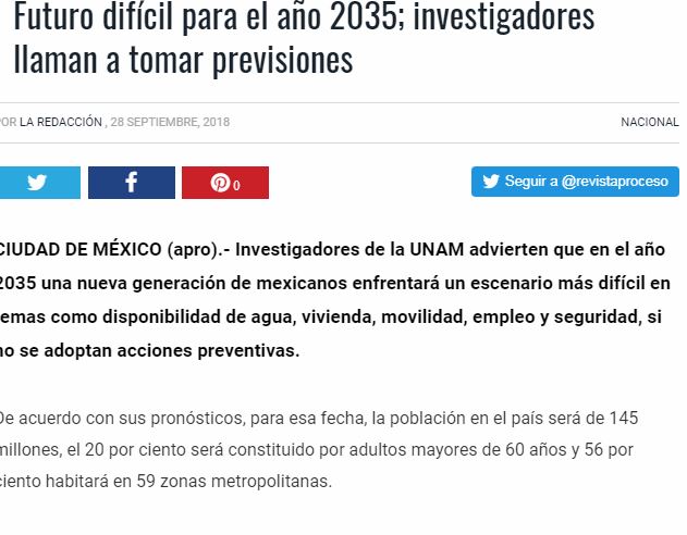 Lee más sobre el artículo Futuro difícil para el año 2035; investigadores llaman a tomar previsiones