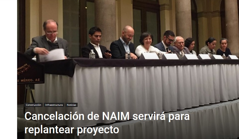 Lee más sobre el artículo Cancelación de NAIM servirá para replantear proyecto