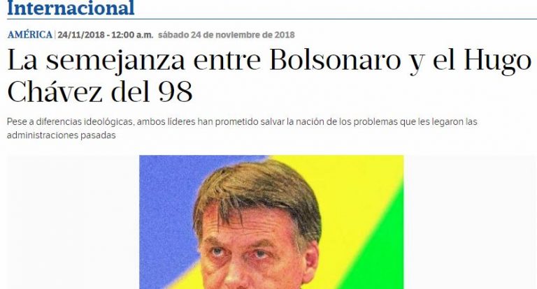 Lee más sobre el artículo La semejanza entre Bolsonaro y el Hugo Chávez del 98