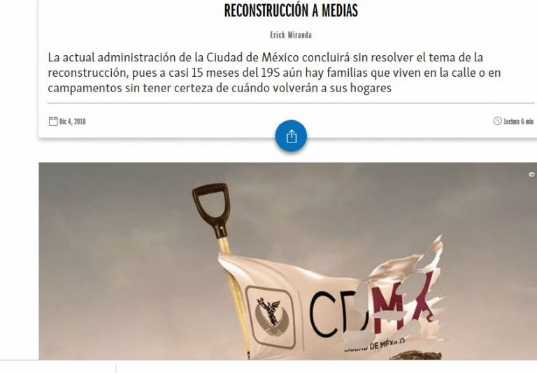 Lee más sobre el artículo Reconstrucción a medias