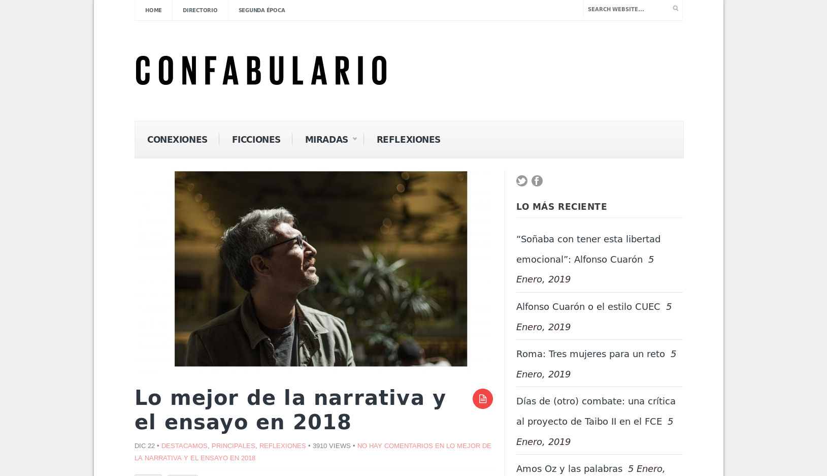 Lee más sobre el artículo Lo mejor de la narrativa y el ensayo en 2018