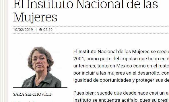 Lee más sobre el artículo El Instituto Nacional de las Mujeres