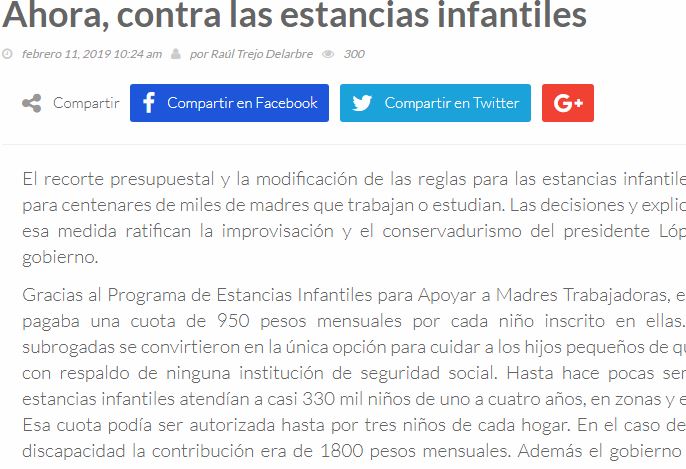 Lee más sobre el artículo Ahora, contra las estancias infantiles