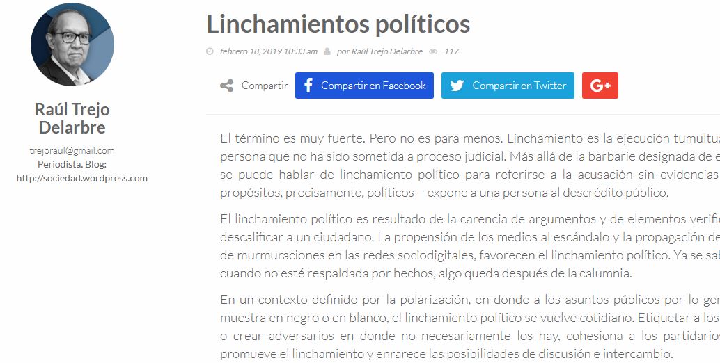 Lee más sobre el artículo Linchamientos políticos