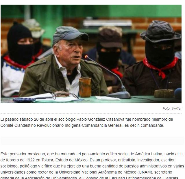 Lee más sobre el artículo ¿Quién es Pablo González Casanova, el nuevo comandante del EZLN?