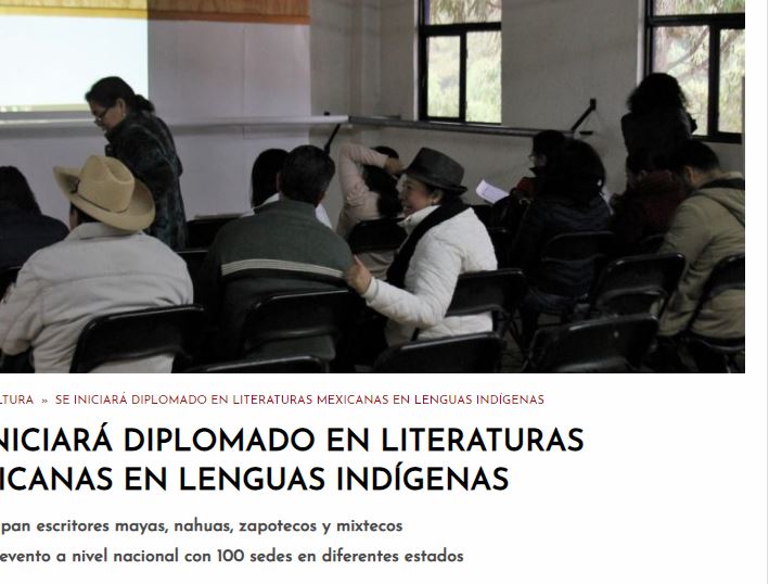 Lee más sobre el artículo SE INICIARÁ DIPLOMADO EN LITERATURAS MEXICANAS EN LENGUAS INDÍGENAS