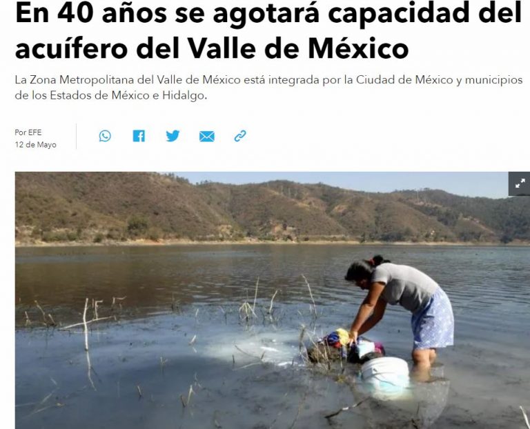 Lee más sobre el artículo En 40 años se agotará capacidad del acuífero del Valle de México