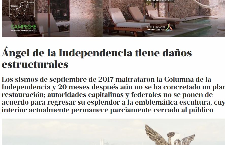 Lee más sobre el artículo Ángel de la Independencia tiene daños estructurales