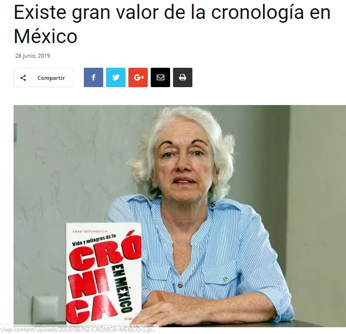 Lee más sobre el artículo La crónica es lo mejor de la literatura mexicana, afirma la escritora Sara Sefchovich.