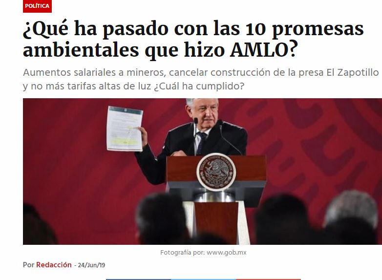 Lee más sobre el artículo ¿Qué ha pasado con las 10 promesas ambientales que hizo AMLO?