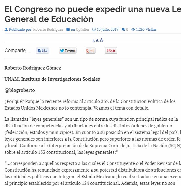 Lee más sobre el artículo El Congreso no puede expedir una nueva Ley General de Educación