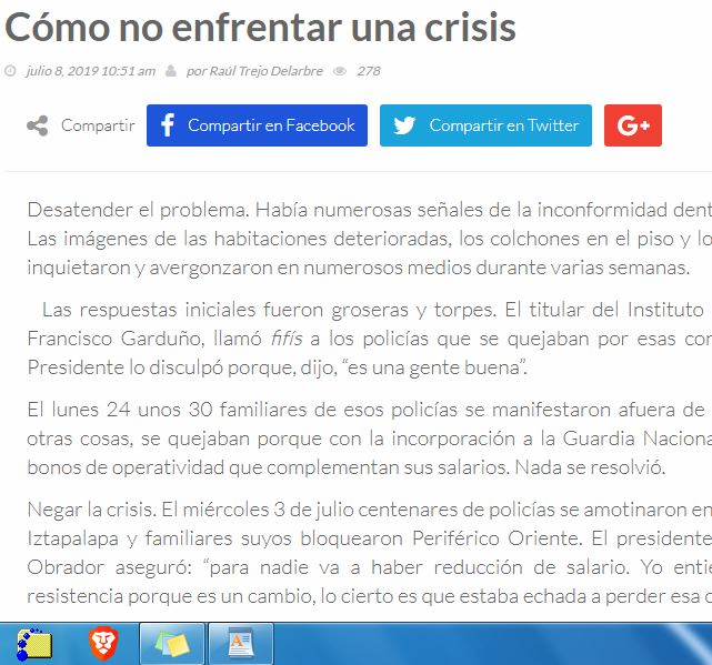 Lee más sobre el artículo Cómo no enfrentar una crisis