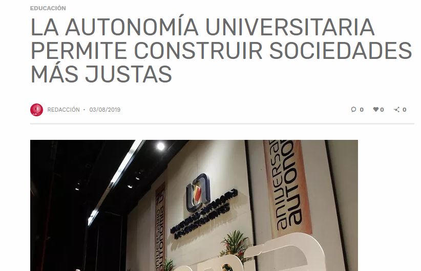 Lee más sobre el artículo La autonomía universitaria permite construir sociedades más justas