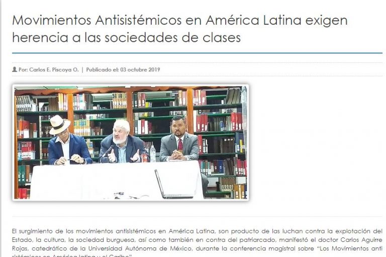 Lee más sobre el artículo Movimientos Antisistémicos en América Latina exigen herencia a las sociedades de clases