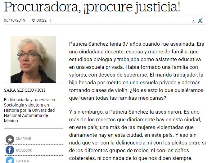 Lee más sobre el artículo Procuradora, ¡procure justicia!