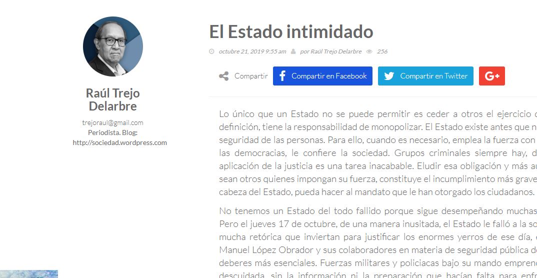 Lee más sobre el artículo El Estado Intimidado