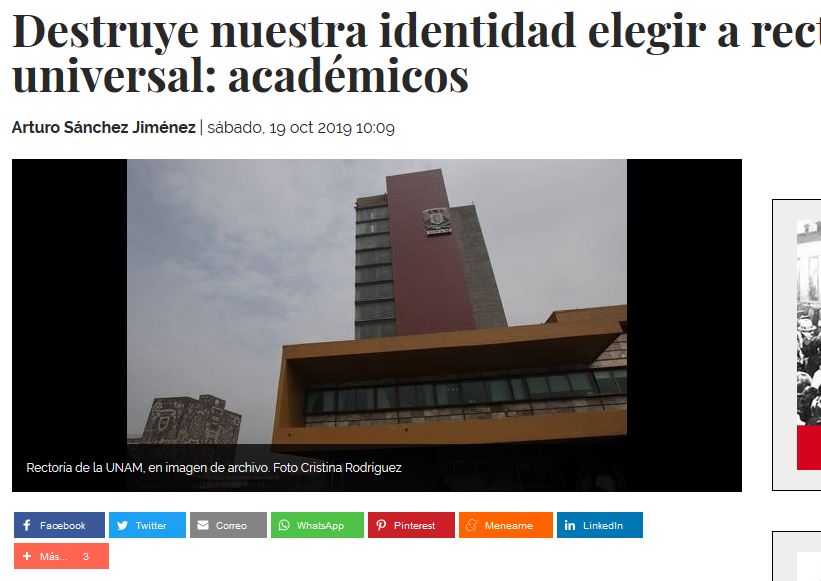 Lee más sobre el artículo Destruye nuestra identidad elegir a rector en voto universal: académicos