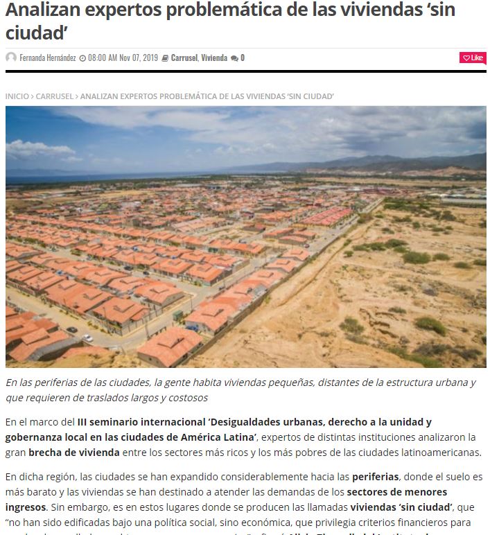 Lee más sobre el artículo Analizan expertos problemática de las viviendas ‘sin ciudad’