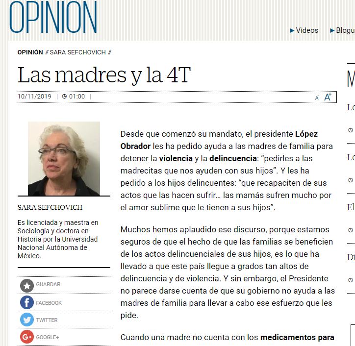 Lee más sobre el artículo Las madres y la 4T