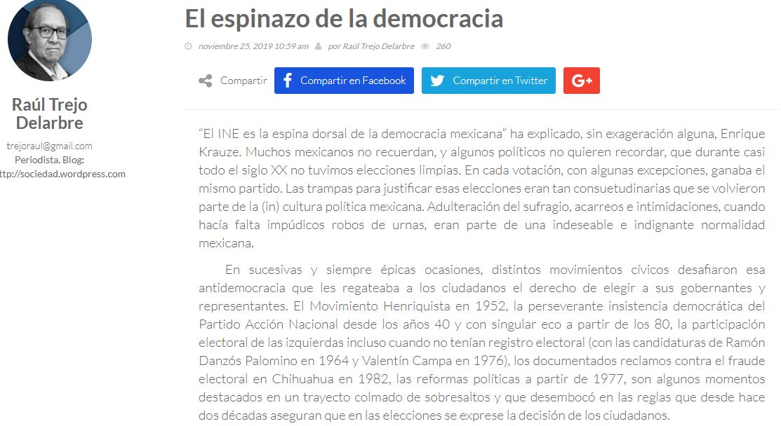 Lee más sobre el artículo El espinazo de la democracia