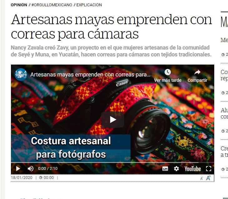 Lee más sobre el artículo Artesanas mayas emprenden con correas para cámaras