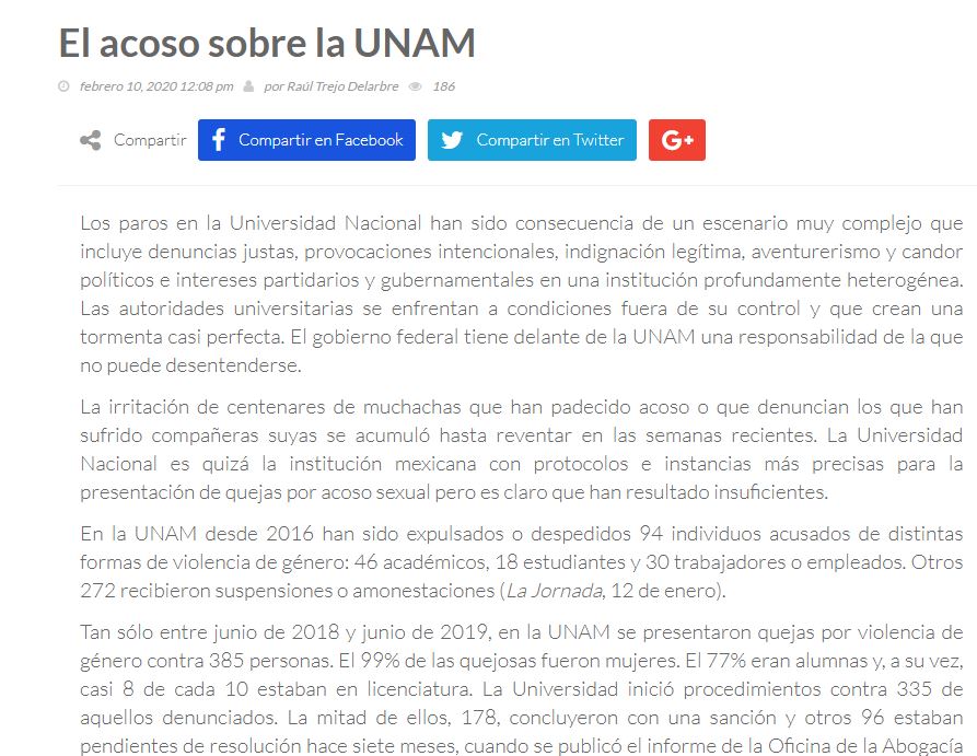 Lee más sobre el artículo El acoso sobre la UNAM