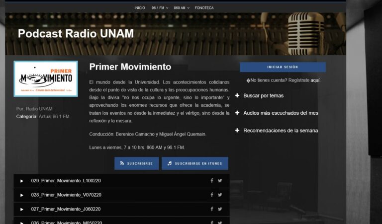 Lee más sobre el artículo Programa Primer movimiento de Radio UNAM. Leticia Merino