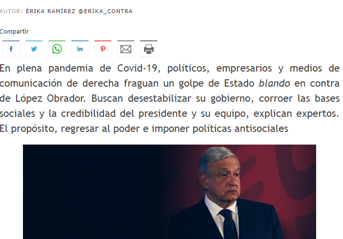 Lee más sobre el artículo Opisicion fragua de Estado blando contra AMLO: especialistas