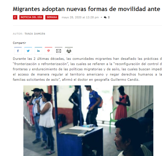 Lee más sobre el artículo Migrantes adoptan nuevas formas de movilidad ante control de fronteras