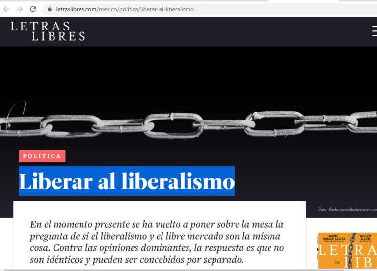 Lee más sobre el artículo Liberar al liberalismo