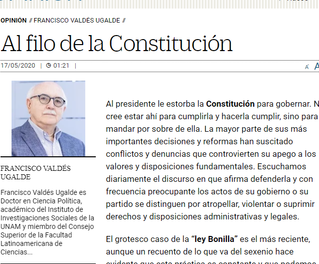 Lee más sobre el artículo Al filo de la Constitución