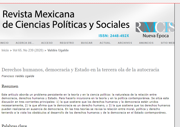 Lee más sobre el artículo Derechos humanos, democracia y Estado en la tercera ola de la autocracia