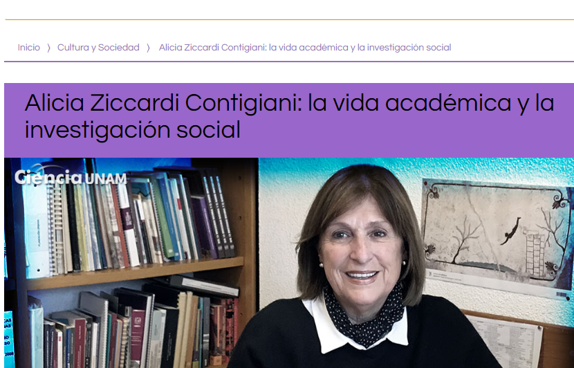 Lee más sobre el artículo Alicia Ziccardi Contigiani: la vida académica y la investigación social