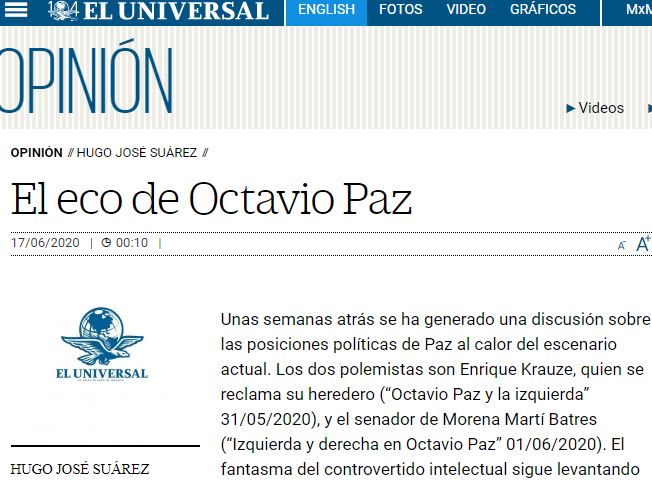 Lee más sobre el artículo El eco de Octavio Paz