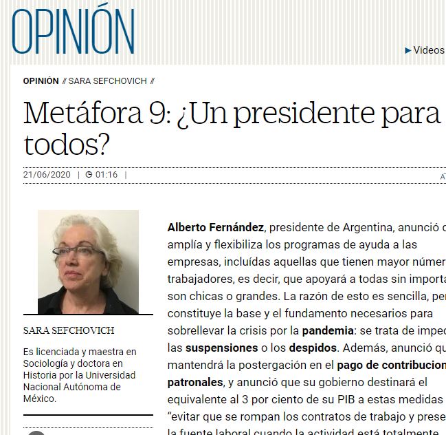 Lee más sobre el artículo Metáfora 9:¿Un presidente para todos?