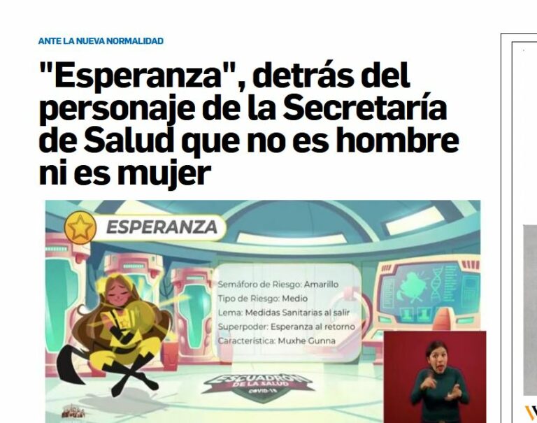 Lee más sobre el artículo “Esperanza”, detrás del personaje de la Secretaría de Salud que no es hombre ni es mujer