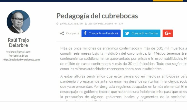 Lee más sobre el artículo Pedagogía del cubrebocas