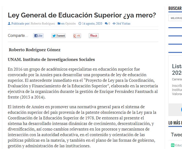 Lee más sobre el artículo Ley General de Educación Superior ¿ya mero?