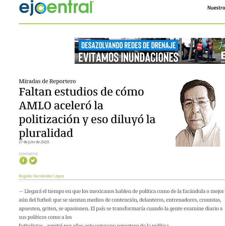 Lee más sobre el artículo Faltan estudios de cómo AMLO aceleró la politización y eso diluyó la pluralidad